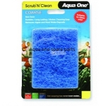 Aqua One Scrub 'N' Clean Glass Cleaning Pad Blue  Small Xpression